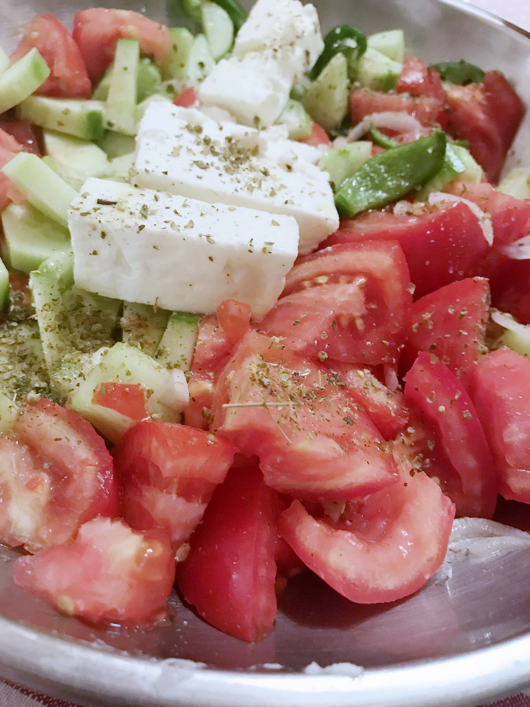 Homemade traditional Greek Salad